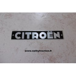 Une plaque gravée CITROËN 