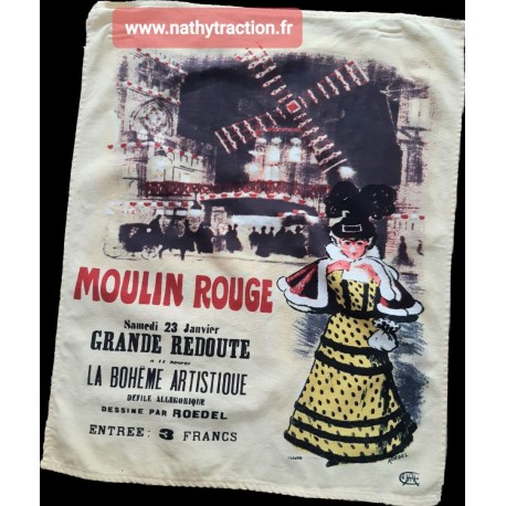 Torchon MOULIN ROUGE JAUNE