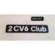 Autocollant 2CV6 CLUB