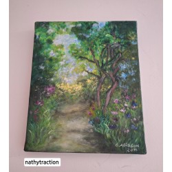 Tableau "le chemin fleuri"