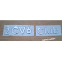Monogramme 2cv6 club chrome