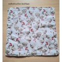 Serviette en tissu lavable POULES ET COQ