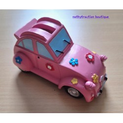TIRELIRE ROSE 2CV