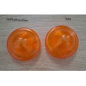 Paire de cabochon feu clignotant orange AXO 2CV/HY/Méhari