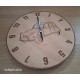 horloge en bois avec 2cv gravée