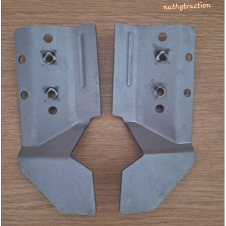 Paire supports inférieurs de charnière portes av pour 2CV