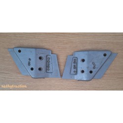 Paire supports supérieursde charnière porte avant 2cv