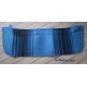 Plage arrière tissu bleu rayé 2cv