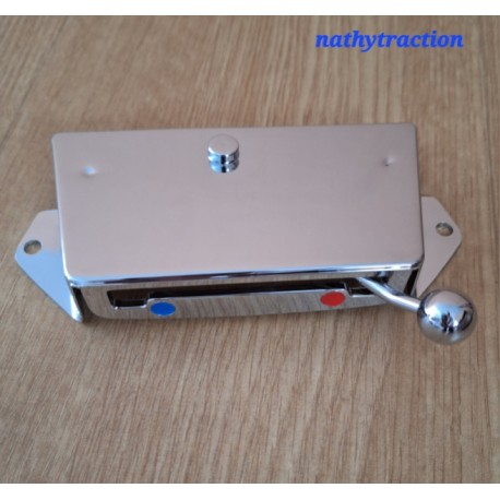 manette chauffage en plastique chromé 2CV