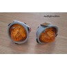 Paire de feux clignotants aile avant 2CV support gris complet
