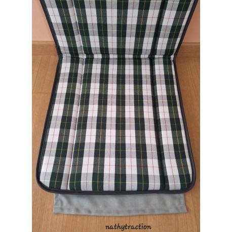 Siège BAYADERE écossais vert/blanc pour 2CV