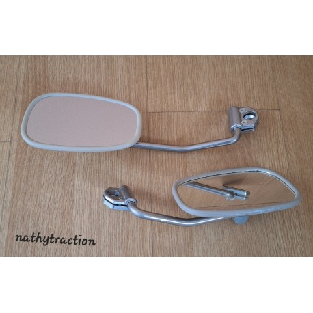 PAIRE RETROVISEUR RECTANGLE 2CV inox