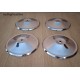 Un lot de 4 enjoliveurs de roue en inox 2CV/Dyane/Acadiane/Méhari