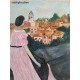 Tableau la dame à la robe rose