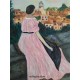 Tableau la dame à la robe rose