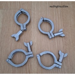 Jeu de 4 colliers échappement inox 2cv/dyane/méhari
