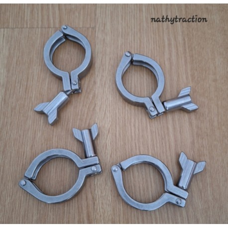 Jeu de 4 colliers échappement inox 2cv/dyane/méhari
