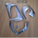 Kit complet d'enjoliveurs d'aile AV / AR pour 2CV en alu.