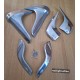 Kit complet d'enjoliveurs d'aile AV / AR pour 2CV en alu.