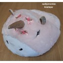 Chausson Licorne rose /blanc